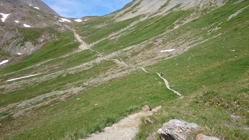 Trail hinab vom Fimberpass